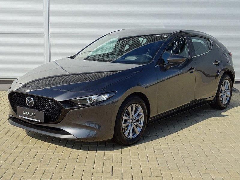 Neu Mazda 3 Prime-Line 140 PS (102 kW) 2025 Machine grey metallic Limousine