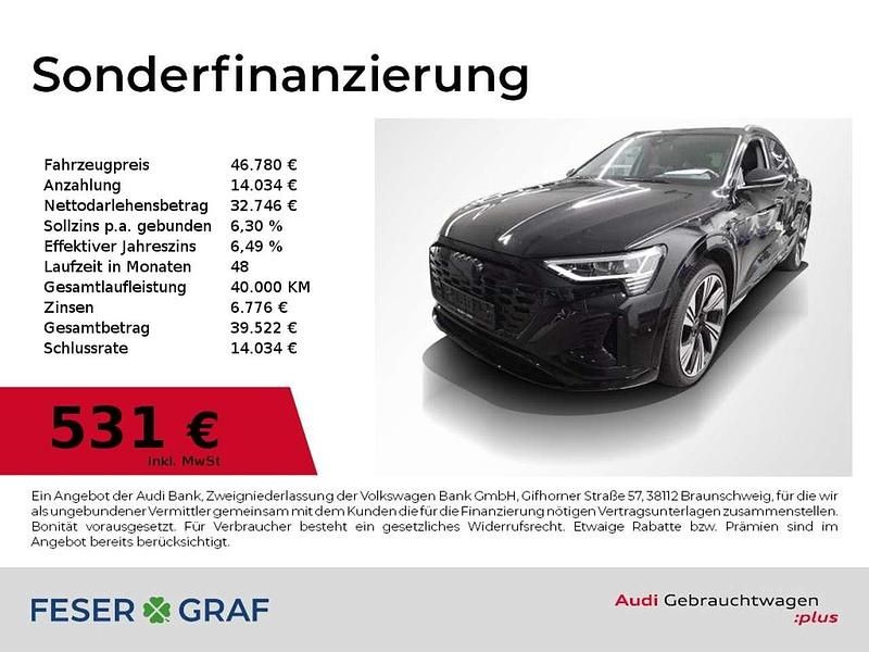 Gebraucht Audi Q8 e-tron Ambiente 250 kW (340 PS) 2023 Mythosschwarz metallic SUV