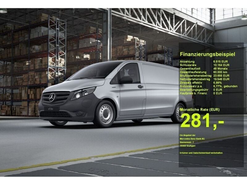 Silber Gebraucht 2023 Mercedes e-Vito Van / Kleinbus | 26.061 € (Guter Preis) - Bild 1/3