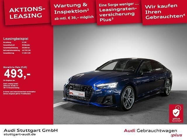 Navarrablau metallic Gebraucht 2024 Audi A5 Sportback Business Kleinwagen | 49.720 € - Bild 1/1