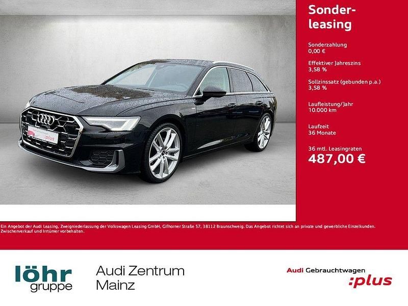 Mythosschwarz metallic Gebraucht 2025 Audi A6 S-Line Kombi | 49.380 € (Superpreis) - Bild 1/3