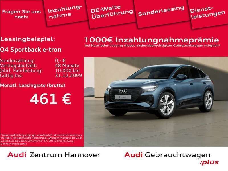5y geysirblau metallic Gebraucht 2022 Audi Q4 e-tron SUV | 29.990 € (Fairer Preis) - Bild 1/4