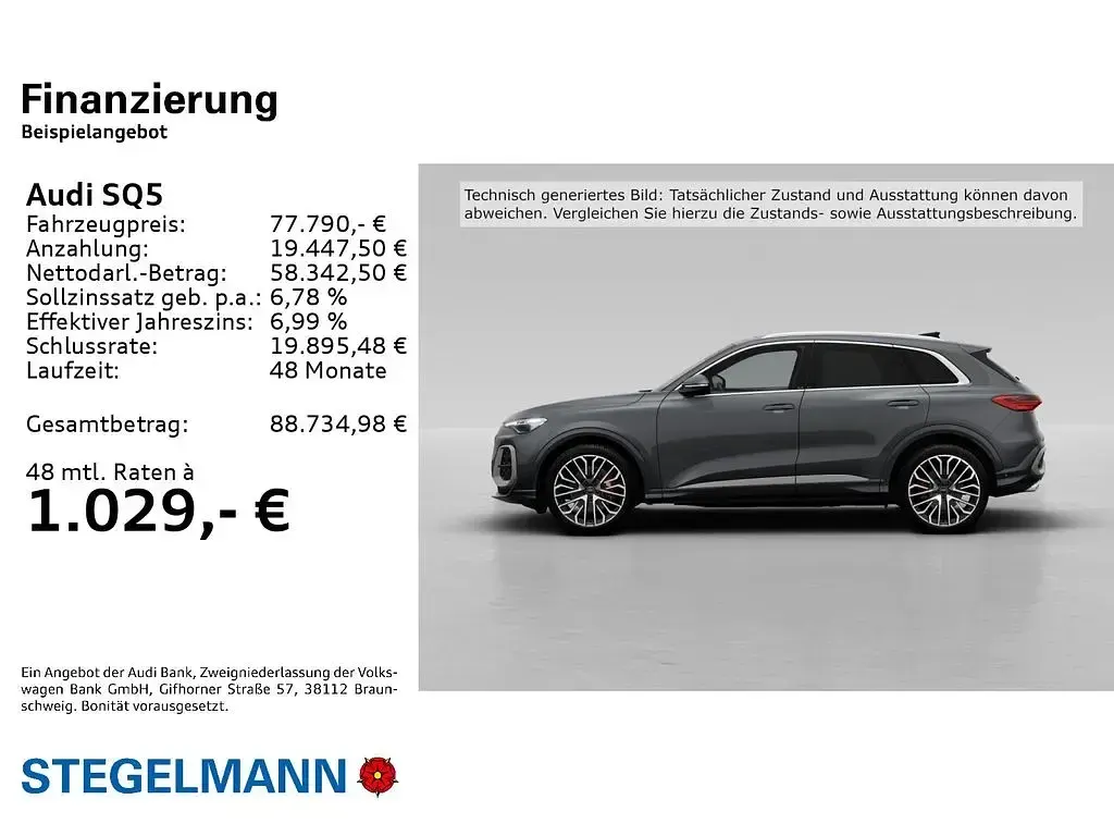 Gebraucht Audi SQ5 Sport 367 PS (269 kW) 2025 Daytonagrau perleffekt SUV