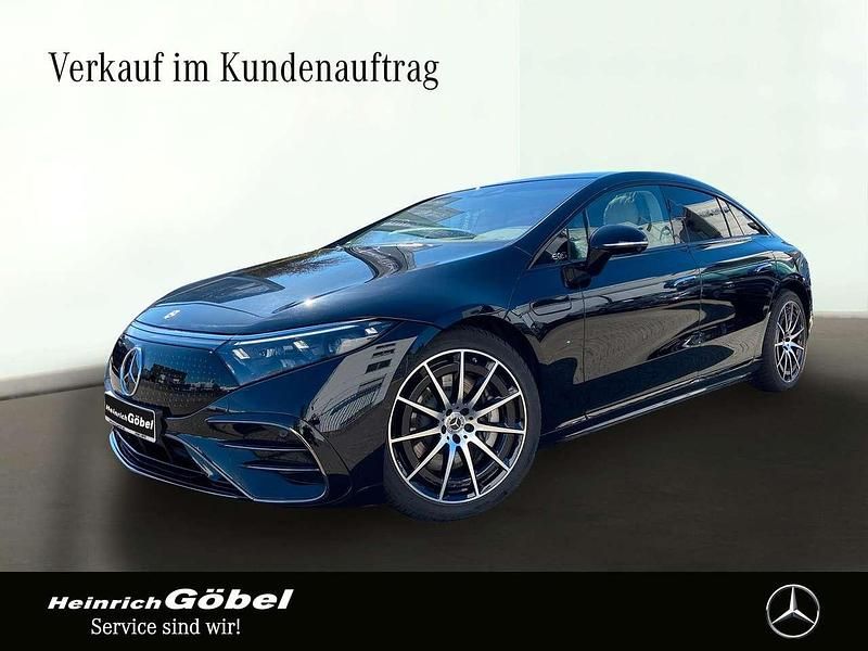 Obsidianschwarz metalliclack Gebraucht 2022 Mercedes EQS580 AMG Limousine | 139.900 € - Bild 1/4