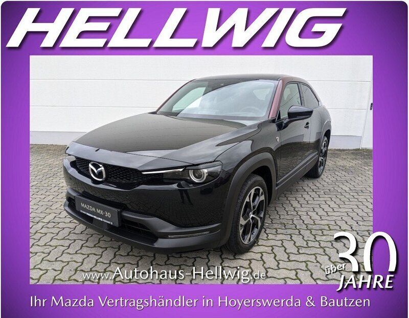 2 ton jet black maroon rouge (metallic) Gebraucht 2023 Mazda MX30 Edition SUV | 22.980 € (Guter Preis) - Bild 1/4