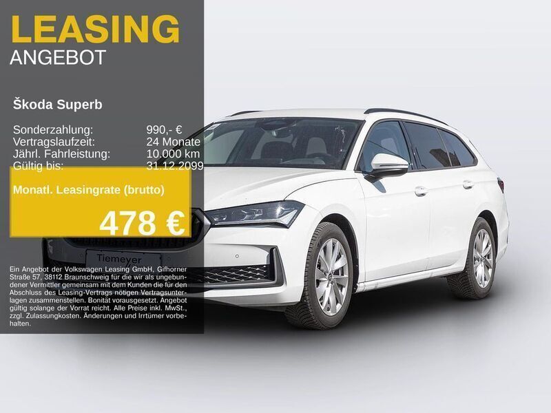Weiß Gebraucht 2024 Skoda Superb Selection Kombi | 33.440 € (Etwas zu teuer) - Bild 1/4