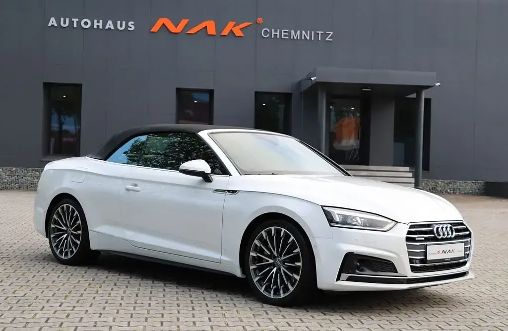 Usata Audi A5 Cabriolet S-line plus 252 CV (185 kW) 2017 Bianco Cabrio