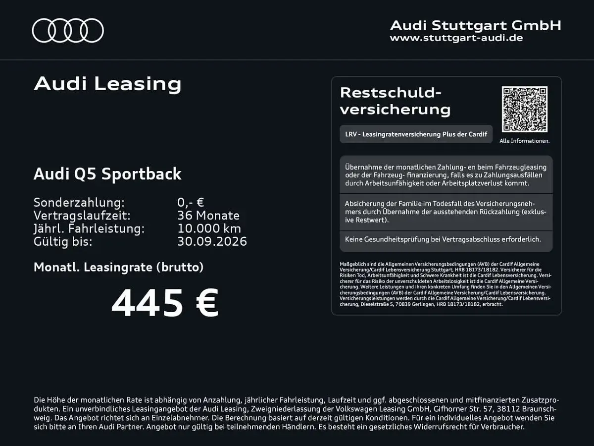 Gebraucht Audi Q5 204 PS (150 kW) 2025 Distriktgrün metallic SUV