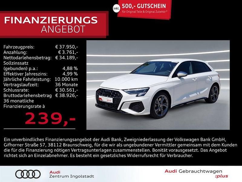 Ibisweiß Gebraucht 2024 Audi S3 Basis Limousine | 37.950 € (Superpreis) - Bild 1/2
