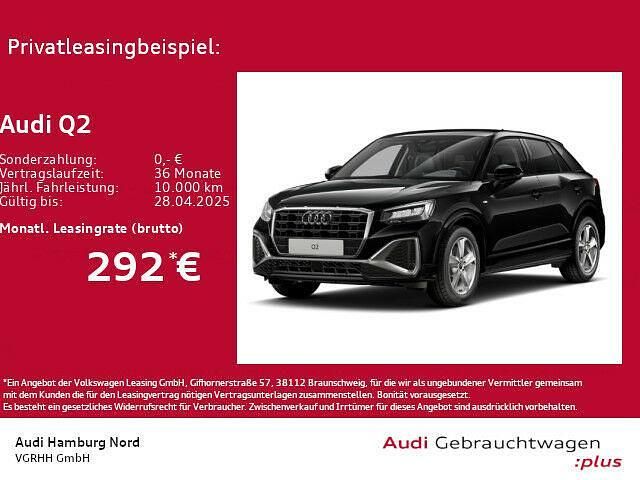 0e mythosschwarz metallic Gebraucht 2024 Audi Q2 S-Line SUV | 33.680 € (Fairer Preis) - Bild 1/2