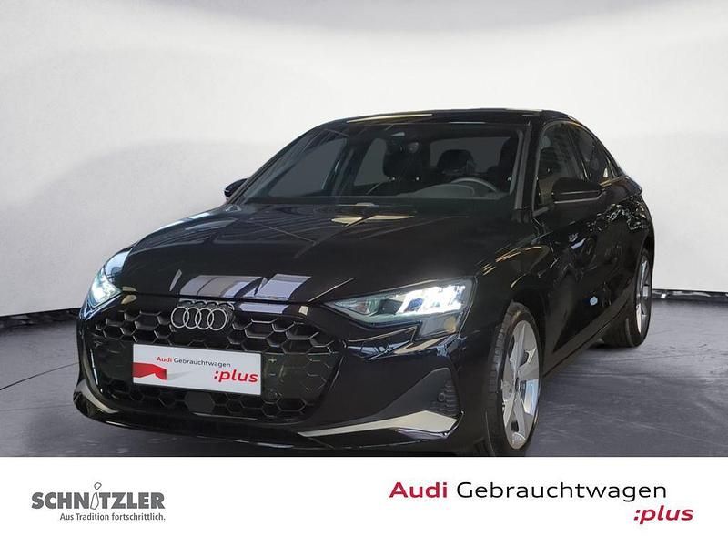Mythosschwarz metallic Gebraucht 2025 Audi A3 Advanced Plus Limousine | 33.980 € (Teuer) - Bild 1/4