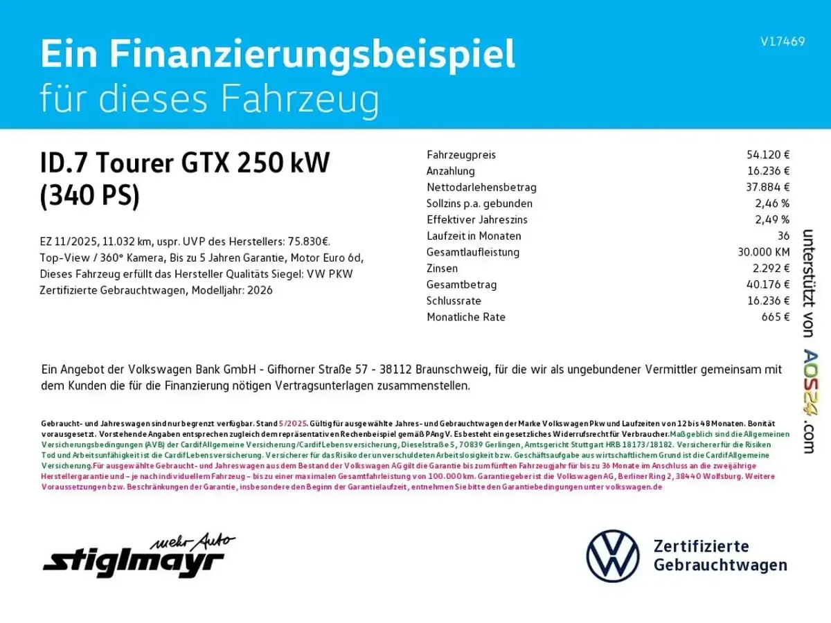 Gebraucht VW ID.7 GTX 250 kW (340 PS) 2025 Rot Kombi