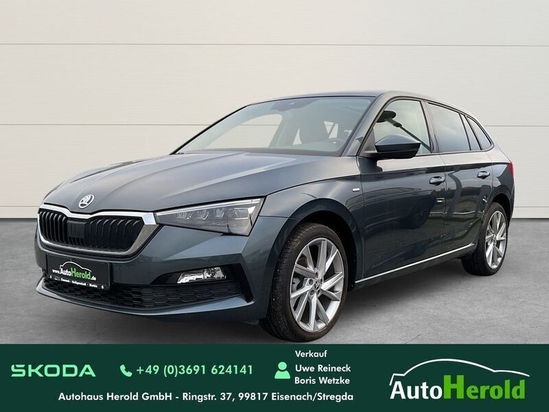 Grau (quarzgrau metallic) met. grau (quarzgrau metallic) met. Gebraucht 2021 Skoda Scala Kleinwagen | 24.950 € (Teuer) - Bild 1/4