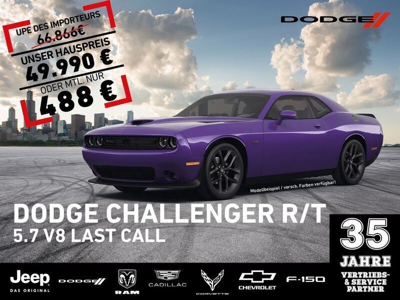 Violett Neu 2024 Dodge Challenger Coupé | 49.990 € (Superpreis) - Bild 1/4