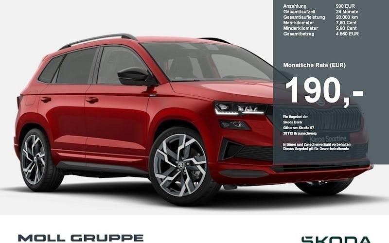 Rot Neu 2025 Skoda Karoq SportLine SUV | 39.990 € (Teuer) - Bild 1/2