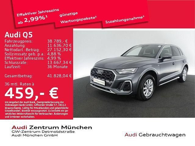 Daytonagrau perleffekt Gebraucht 2022 Audi Q5 S-Line SUV | 38.789 € (Guter Preis) - Bild 1/2
