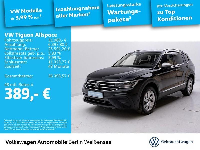Deep black perleffekt Gebraucht 2024 VW Tiguan Allspace Life SUV | 31.989 € (Superpreis) - Bild 1/4