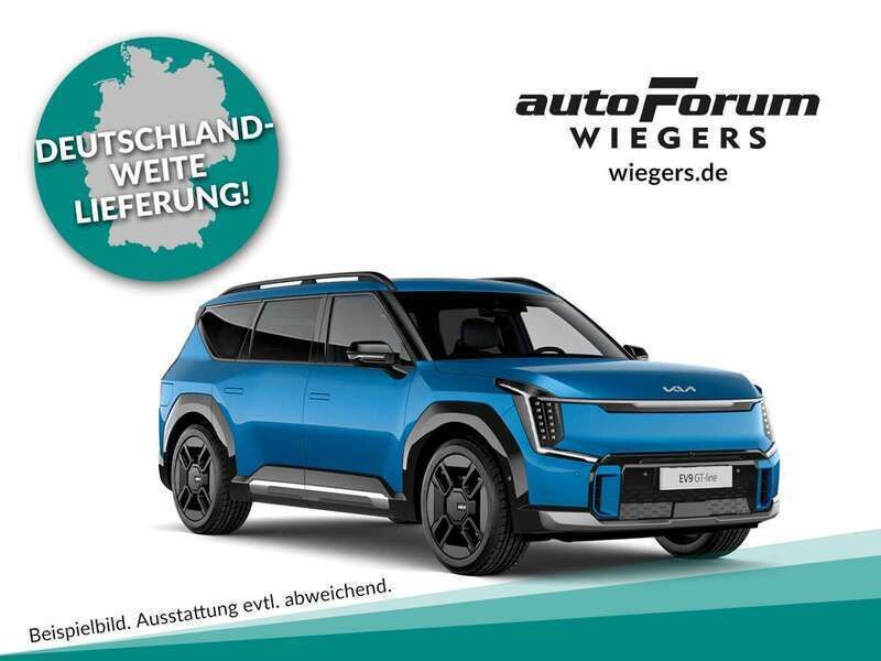 Grau (pebble gray metallic) Neu 2025 Kia EV9 SUV | 62.160 € (Superpreis) - Bild 1/4