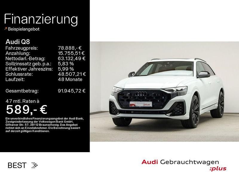 Gletscherweiß metallic Gebraucht 2025 Audi Q8 S-Line SUV | 78.888 € (Teuer) - Bild 1/4