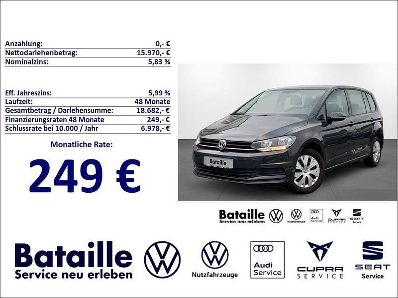 Grau Gebraucht 2019 VW Touran Van / Kleinbus | 15.970 € (Superpreis) - Bild 1/4