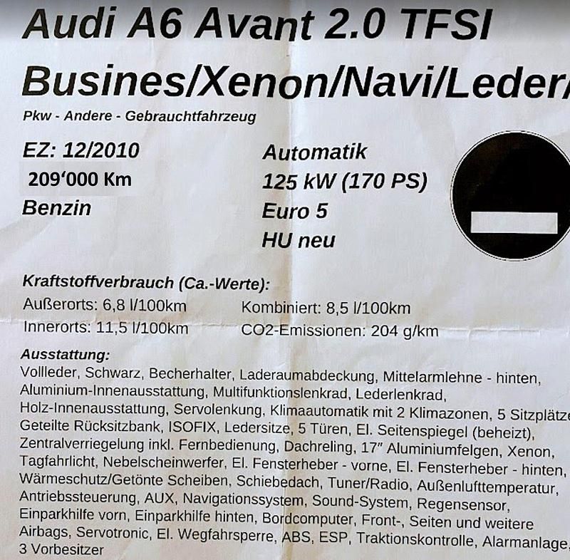 Gebraucht Audi A6 170 PS (125 kW) 2010 Silber Kombi