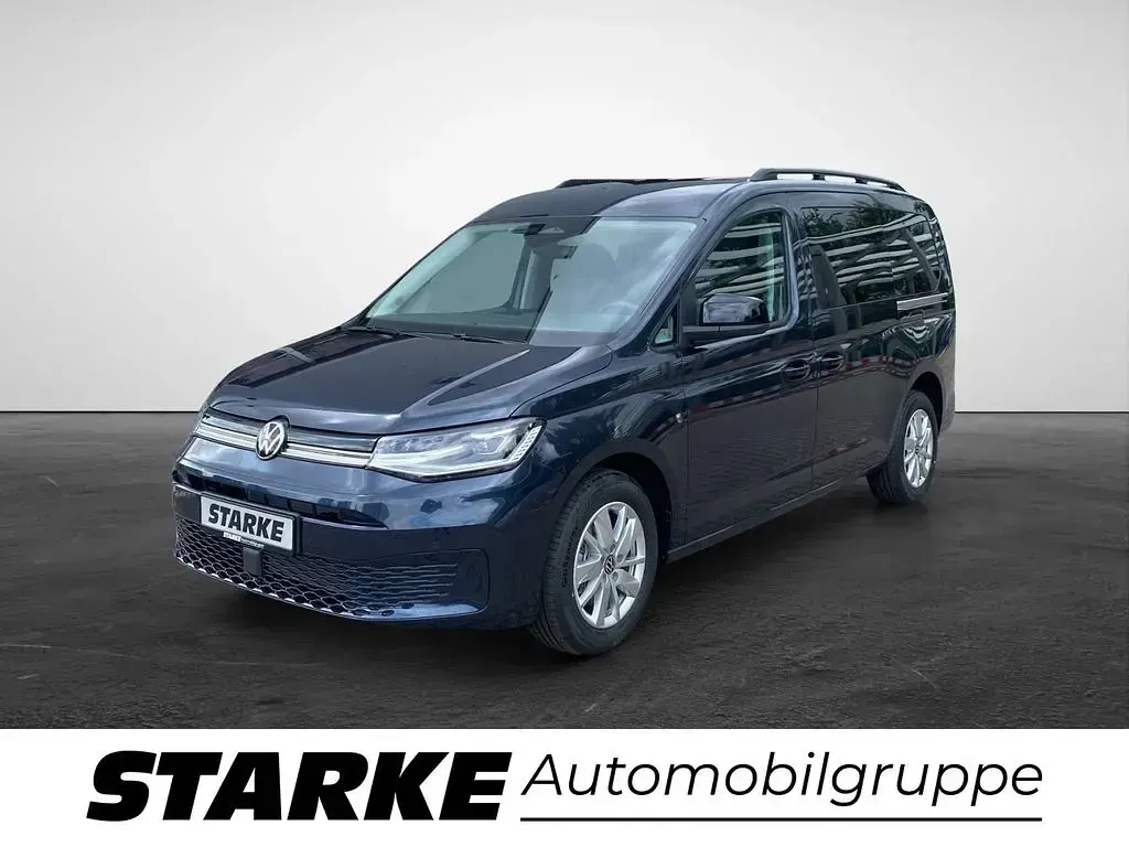 Neu VW Caddy Maxi Family 122 PS (89 kW) 2026 Blau (starlight blue metallic) Van / Kleinbus