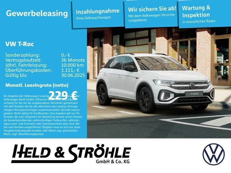 Weiß Neu 2025 VW T-Roc R-line SUV | 39.450 € (Fairer Preis) - Bild 1/4