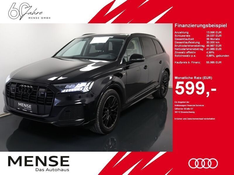 Orcaschwarz Gebraucht 2021 Audi Q7 S-Line SUV | 55.985 € (Fairer Preis) - Bild 1/4