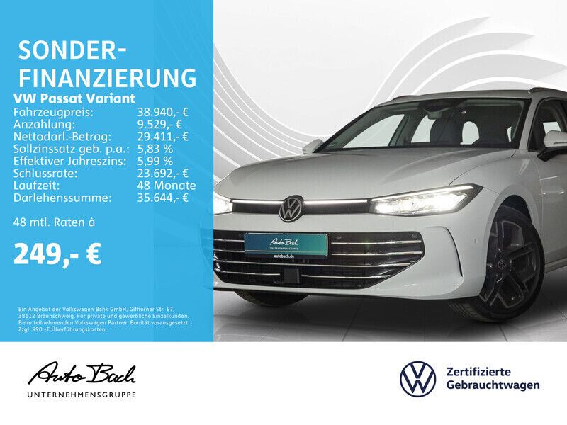 Weiß (pure white) Gebraucht 2024 VW Passat Elegance Kombi | 38.940 € (Guter Preis) - Bild 1/4