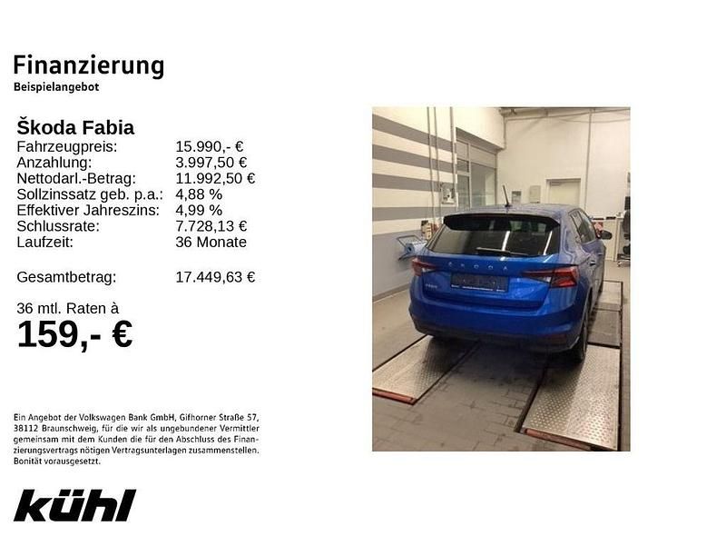 Gebraucht Skoda Fabia Tour 95 PS (69 kW) 2022 Blau Kleinwagen