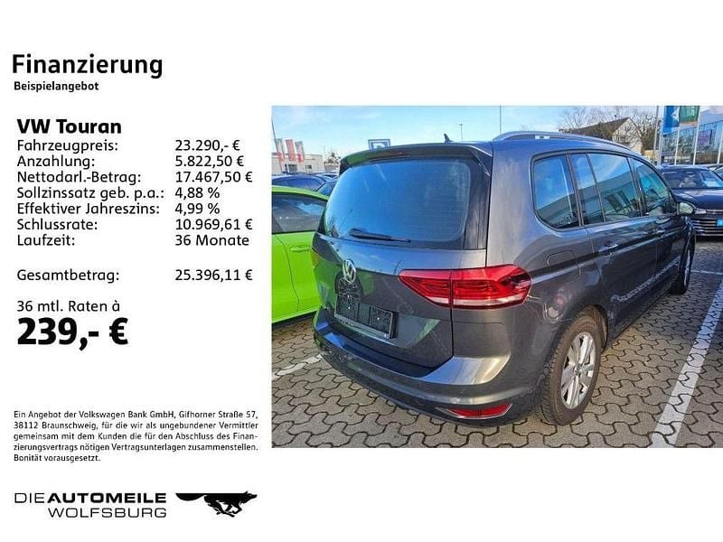 Gebraucht VW Touran United 150 PS (110 kW) 2020 Indiumgrau metallic Van / Kleinbus