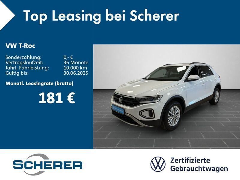 Pure white Gebraucht 2024 VW T-Roc Life SUV | 22.200 € (Guter Preis) - Bild 1/4