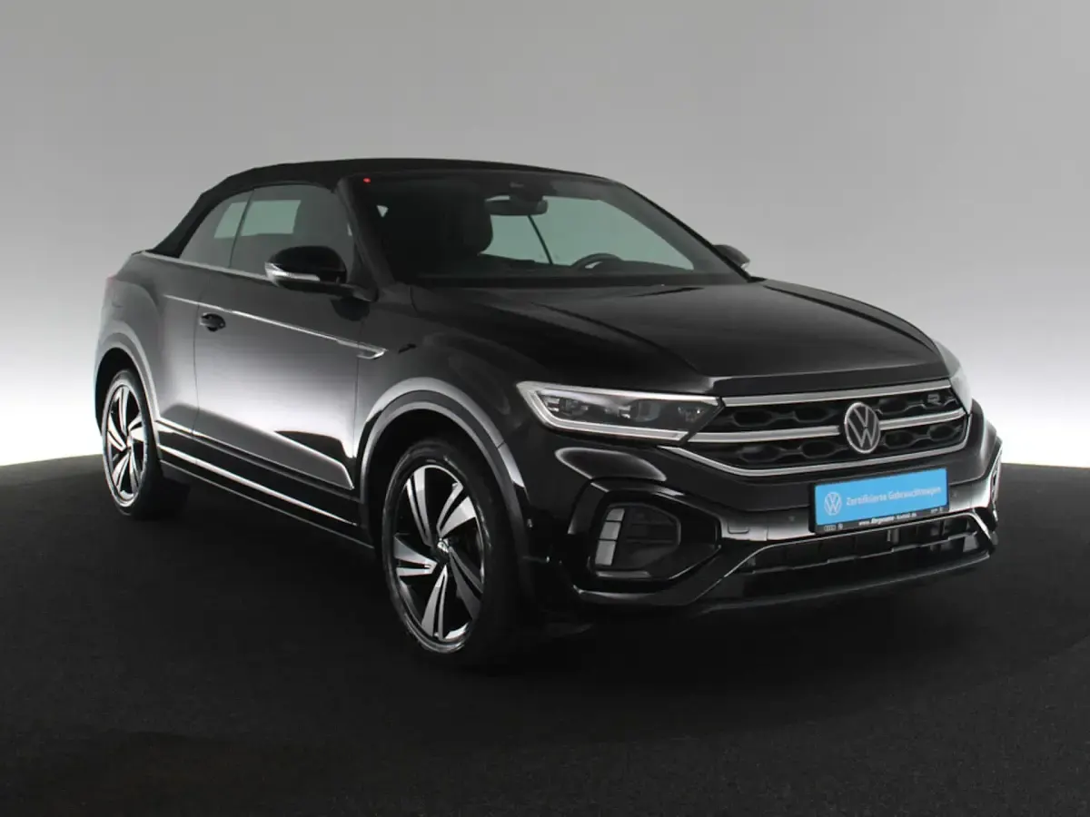 Gebraucht VW T-Roc Cabriolet R-line 150 PS (110 kW) 2022 Schwarz / deep black Cabrio