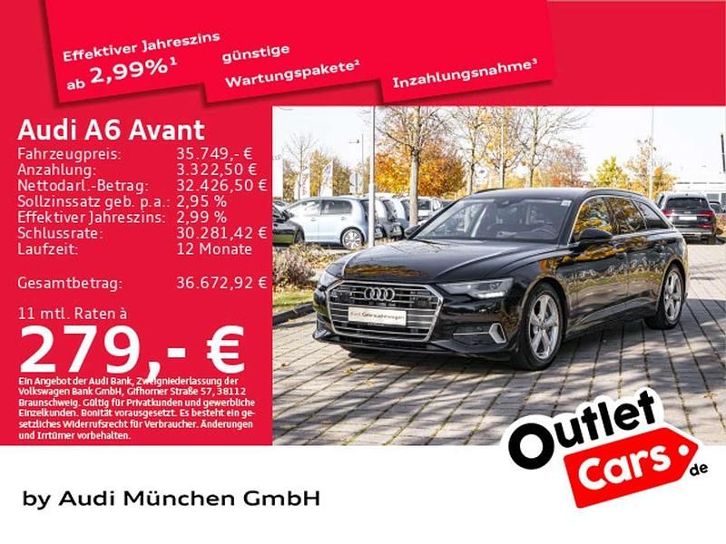 Brillantschwarz Gebraucht 2023 Audi A6 Sport Kombi | 35.749 € (Fairer Preis) - Bild 1/1