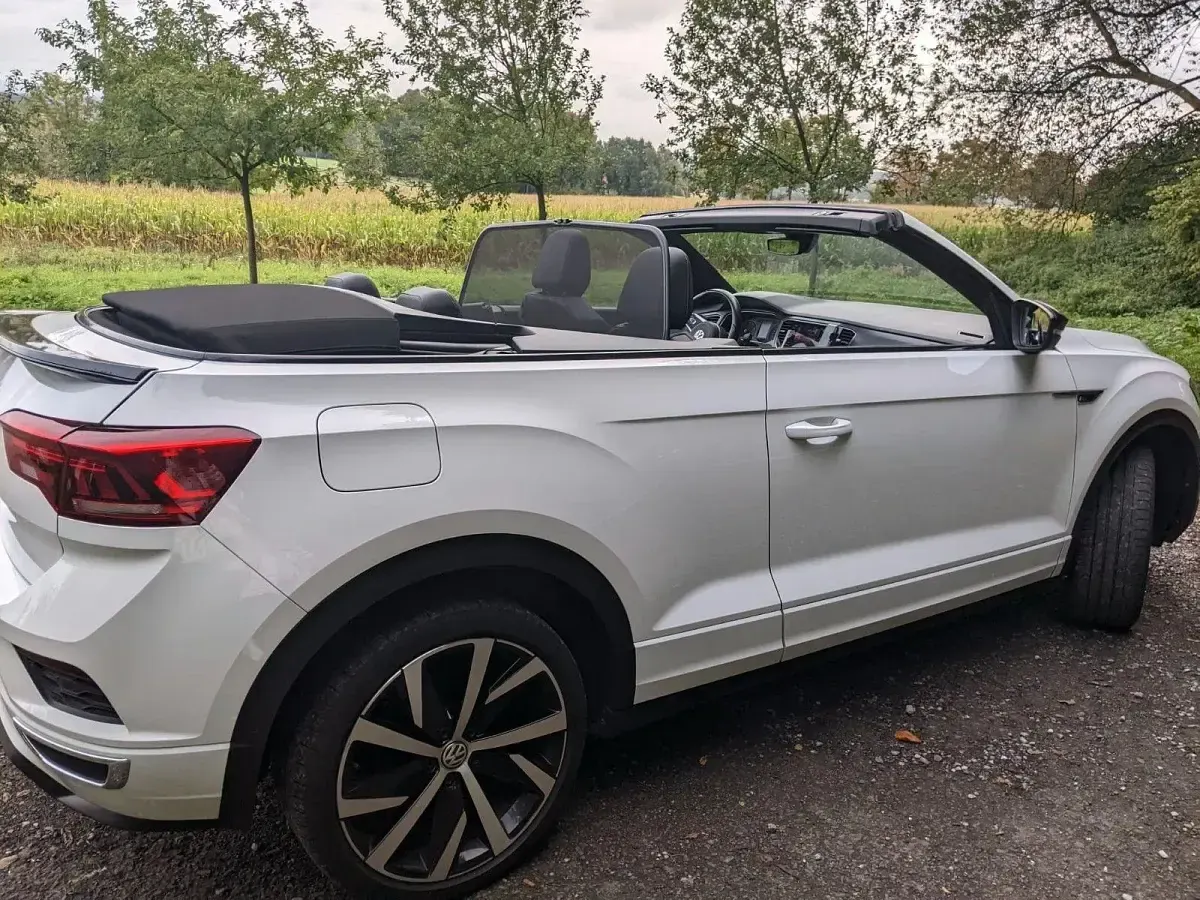 Gebraucht VW T-Roc Cabriolet R-line 150 PS (110 kW) 2021 Weiß Cabrio