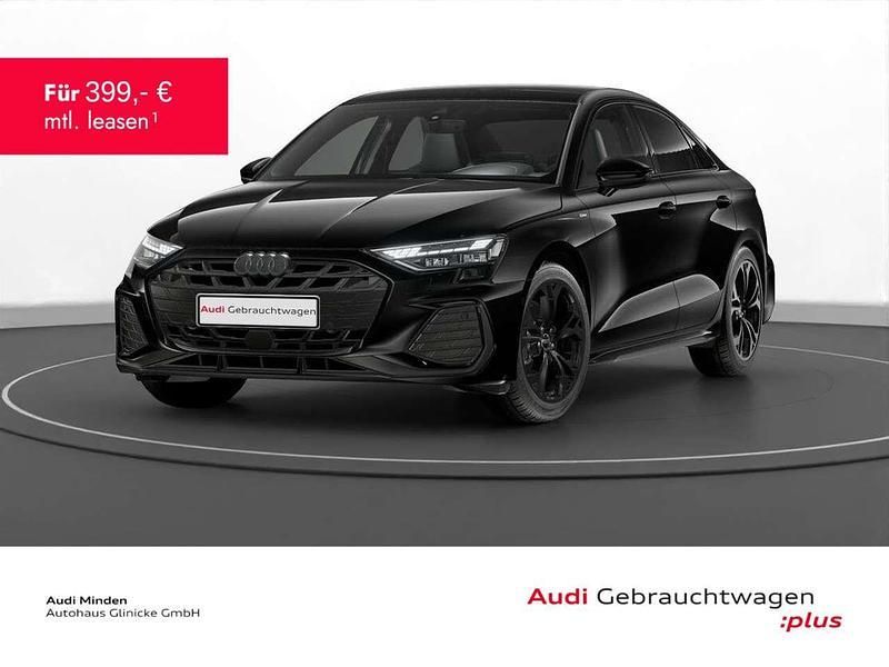 Mythosschwarz metallic Neu 2025 Audi A3 S-Line Limousine | 42.680 € (Etwas zu teuer) - Bild 1/3