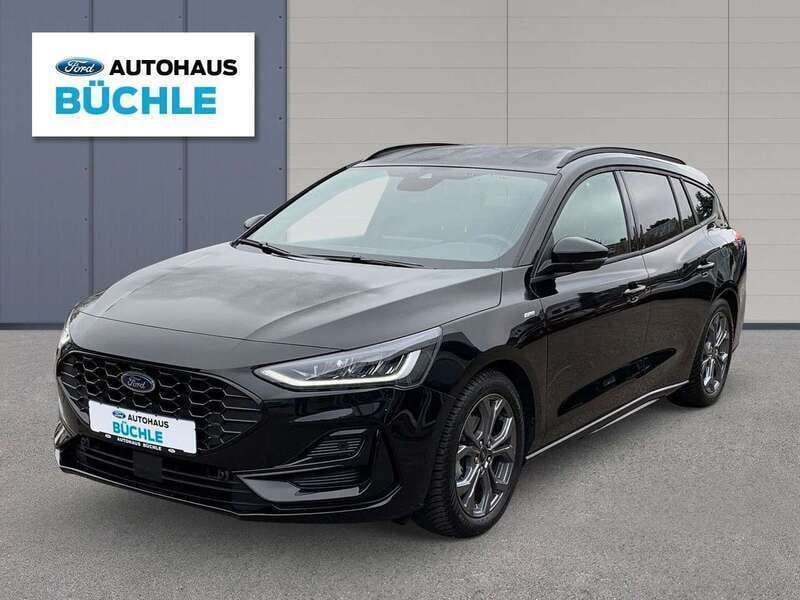 Obsidianschwarz metallic Gebraucht 2024 Ford Focus ST-Line Kombi | 23.480 € (Guter Preis) - Bild 1/4