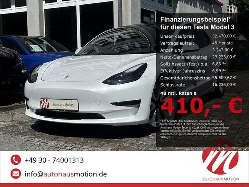 Weiss Gebraucht 2022 Tesla Model 3 Standard Range Limousine | 32.470 € (Teuer) - Bild 1/4