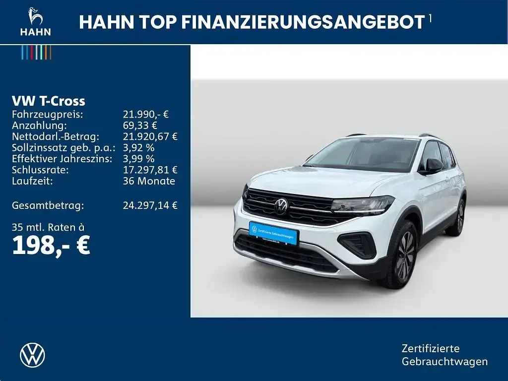 Gebraucht VW T-Cross Goal 116 PS (85 kW) 2025 Pure white SUV