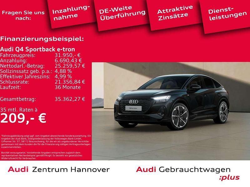 0e mythosschwarz metallic Gebraucht 2022 Audi Q4 e-tron SUV | 31.950 € (Teuer) - Bild 1/4
