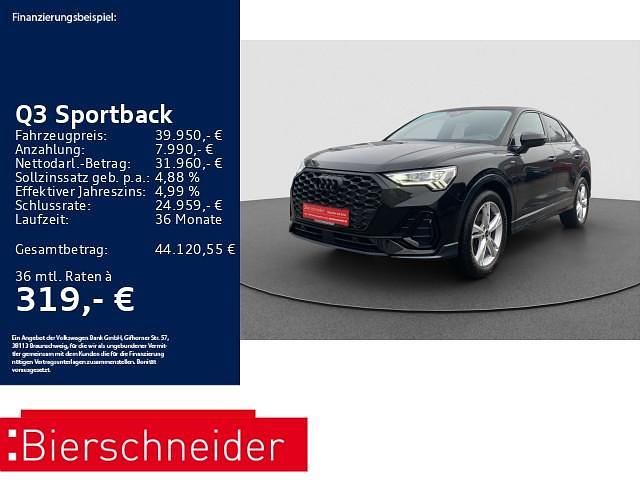 Mythosschwarz metallic Gebraucht 2023 Audi Q3 Sportback S-Line SUV | 37.950 € (Fairer Preis) - Bild 1/3