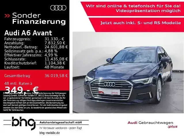 Gebraucht Audi A6 Design 204 PS (150 kW) 2022 Firmamentblau metallic Kombi