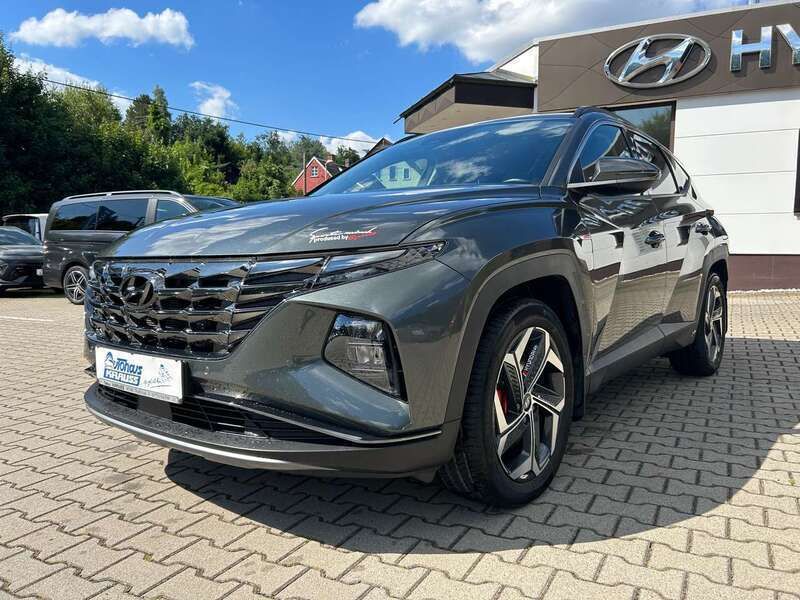 Amazon grey / met Gebraucht 2021 Hyundai Tucson Trend SUV | 26.595 € (Guter Preis) - Bild 1/4