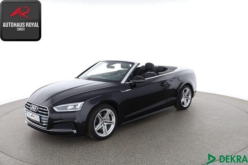 Schwarz (metallic) Gebraucht 2017 Audi A5 Cabriolet S-Line Cabrio | 28.180 € (Fairer Preis) - Bild 1/4