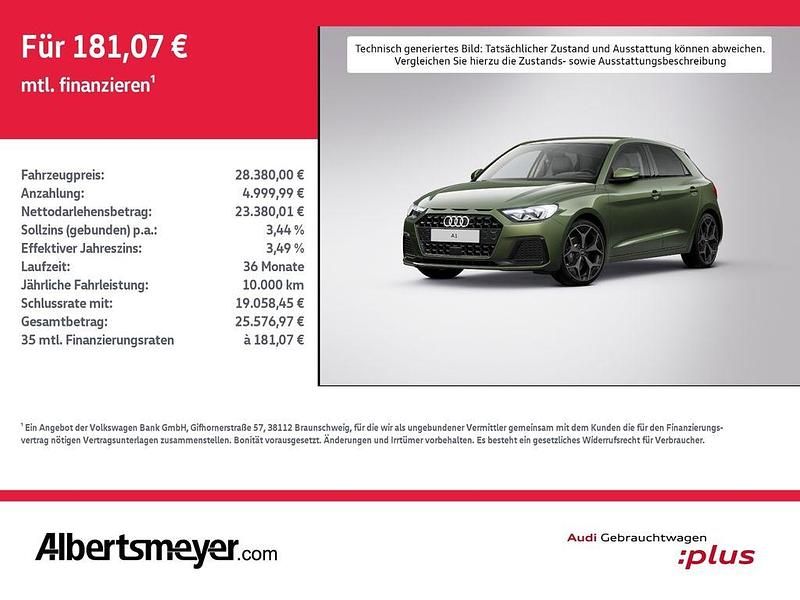 Distriktgrün metallic Gebraucht 2025 Audi A1 Sportback Advanced Plus Kleinwagen | 28.380 € (Fairer Preis) - Bild 1/4