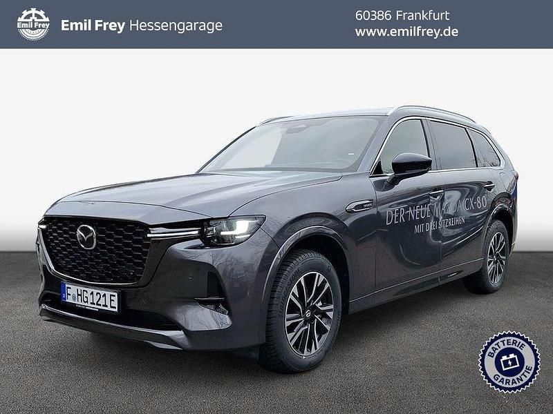 Grau Gebraucht 2024 Mazda CX-80 Homura-Line SUV | 45.950 € (Superpreis) - Bild 1/3