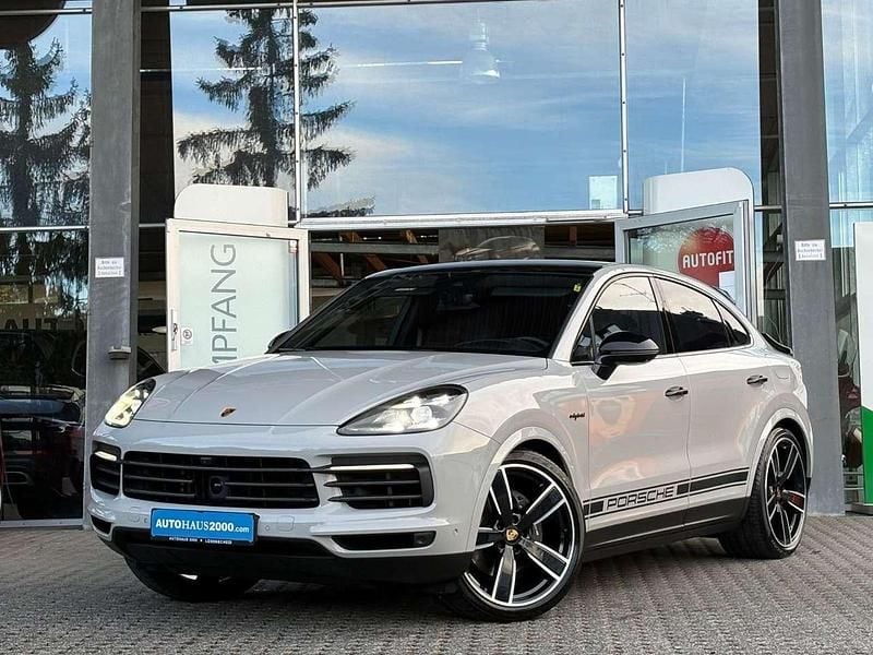 Racetrackgrey/kreide/crayon/ch Gebraucht 2022 Porsche Cayenne E-Hybrid Coupe Platinum Edition Coupé | 79.850 € (Guter Preis) - Bild 1/4