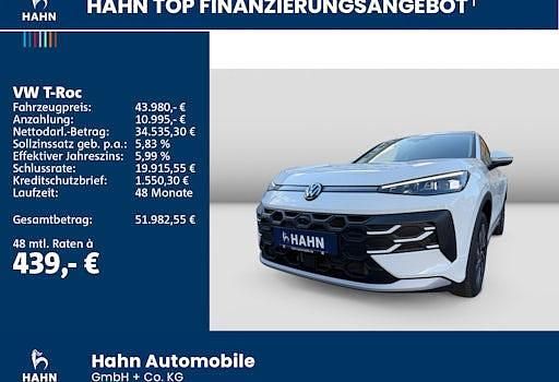 Neu VW T-Roc Style 150 PS (110 kW) 2026 Weiß SUV