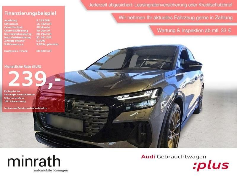 Grau Gebraucht 2022 Audi Q4 Sportback e-tron Sport SUV | 28.630 € (Fairer Preis) - Bild 1/4