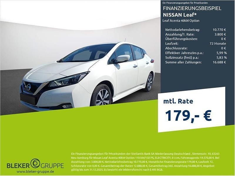 Weiß Gebraucht 2021 Nissan Leaf Acenta Kleinwagen | 14.070 € (Fairer Preis) - Bild 1/3